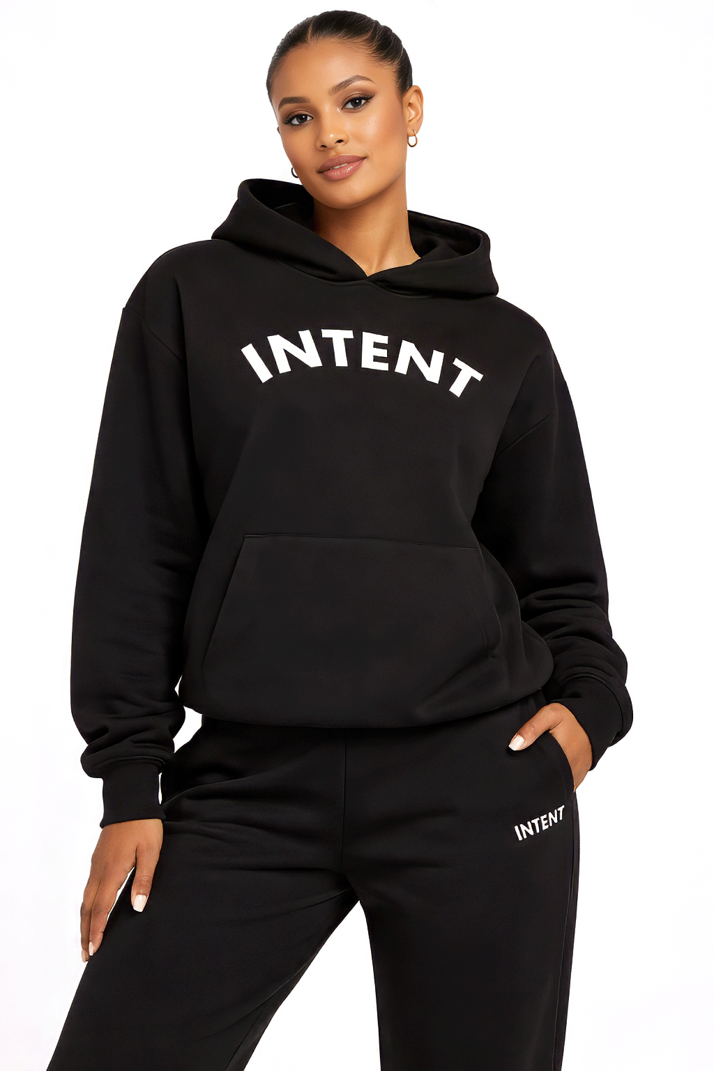 Unisex Black Arch Print Signature Heavyweight Hoodie