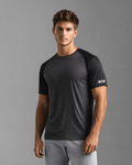 Sustainable Lightweight Contrast Black T-Shirt