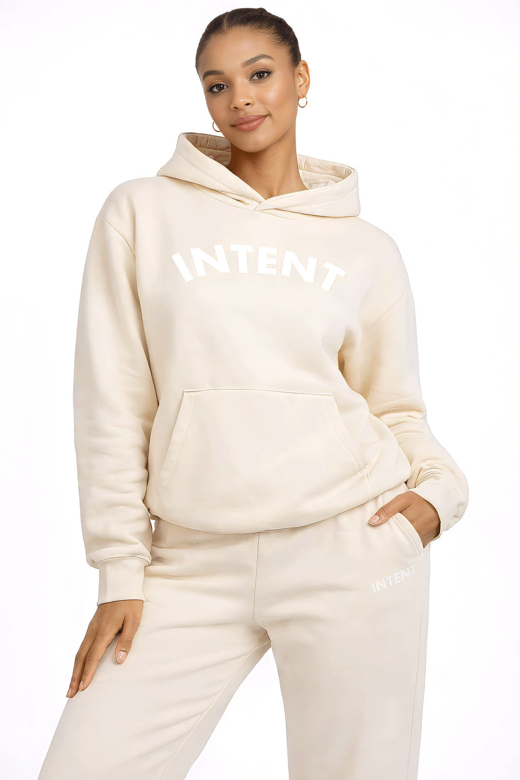 Unisex Ivory Arch Print Signature Heavyweight Hoodie