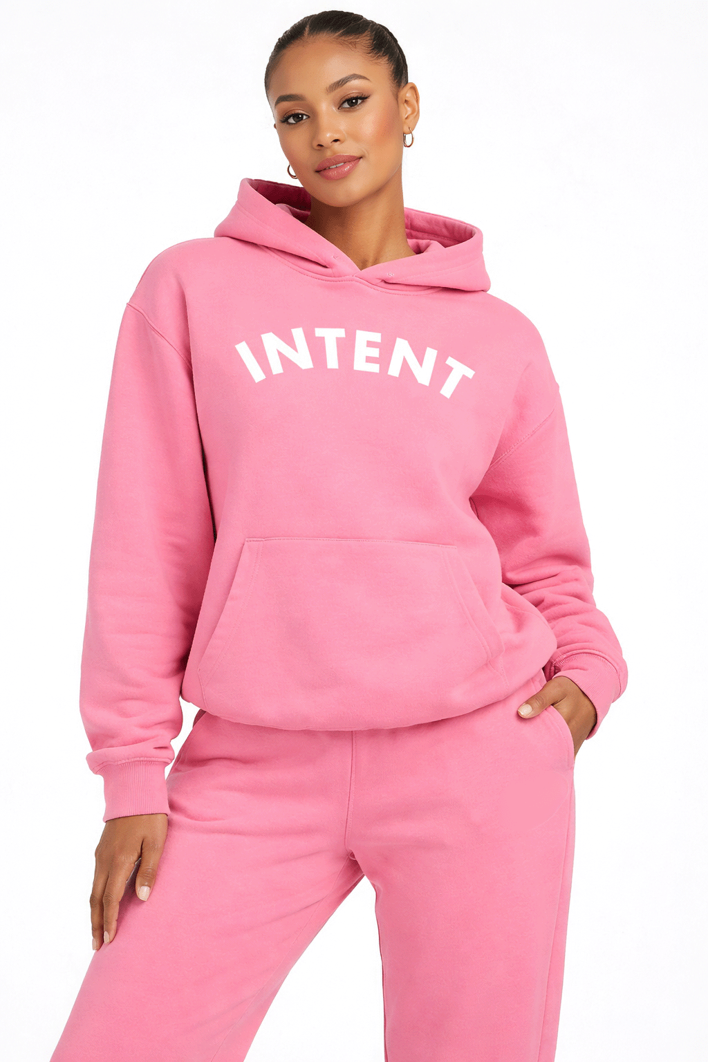 Unisex Pink Arch Print Signature Heavyweight Hoodie