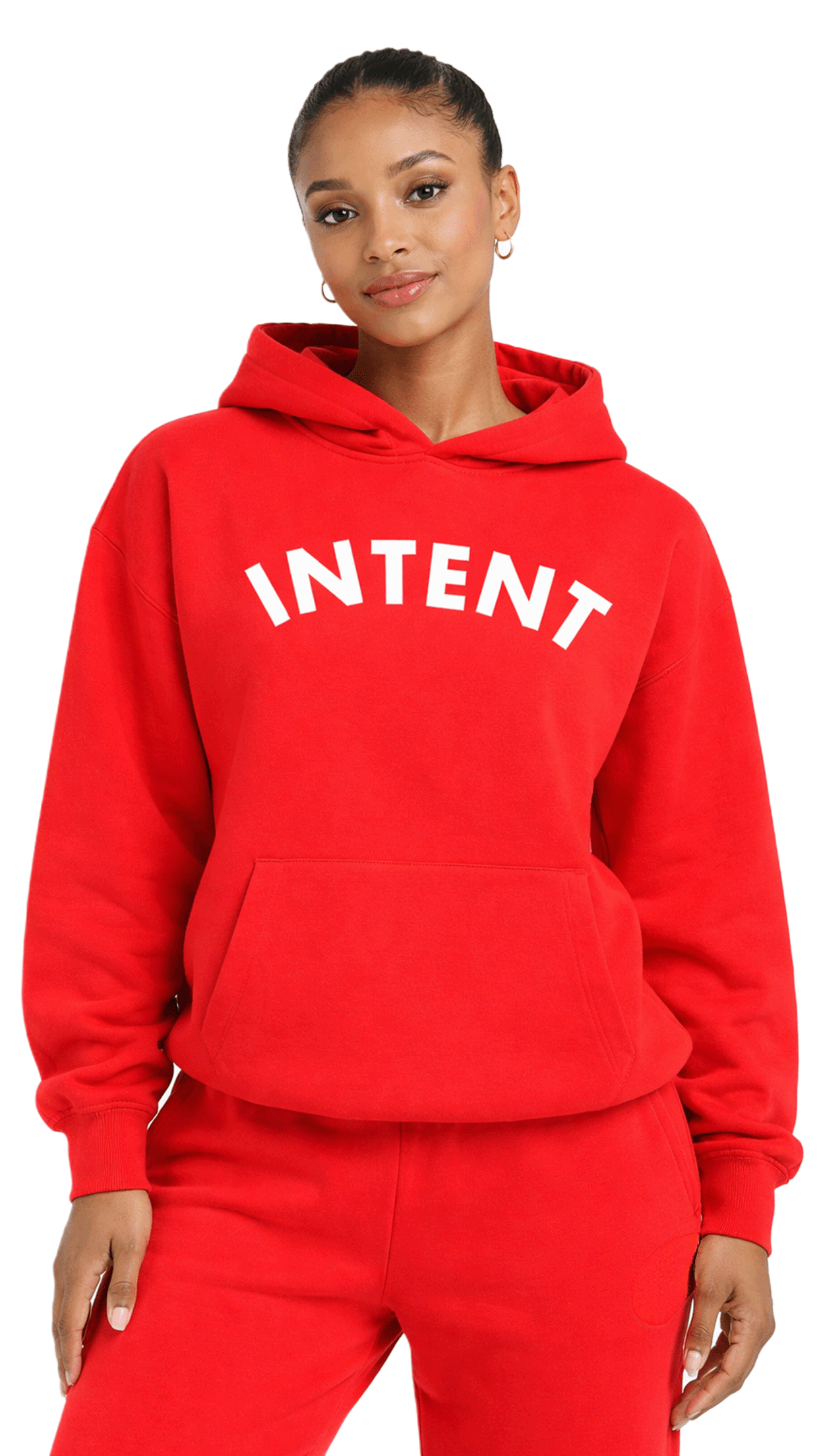 Unisex Red Arch Print Signature Heavyweight Hoodie